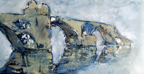 Oeuvre de la série Les Ponts, de l'artiste Béatrice Lacombe Sarafis