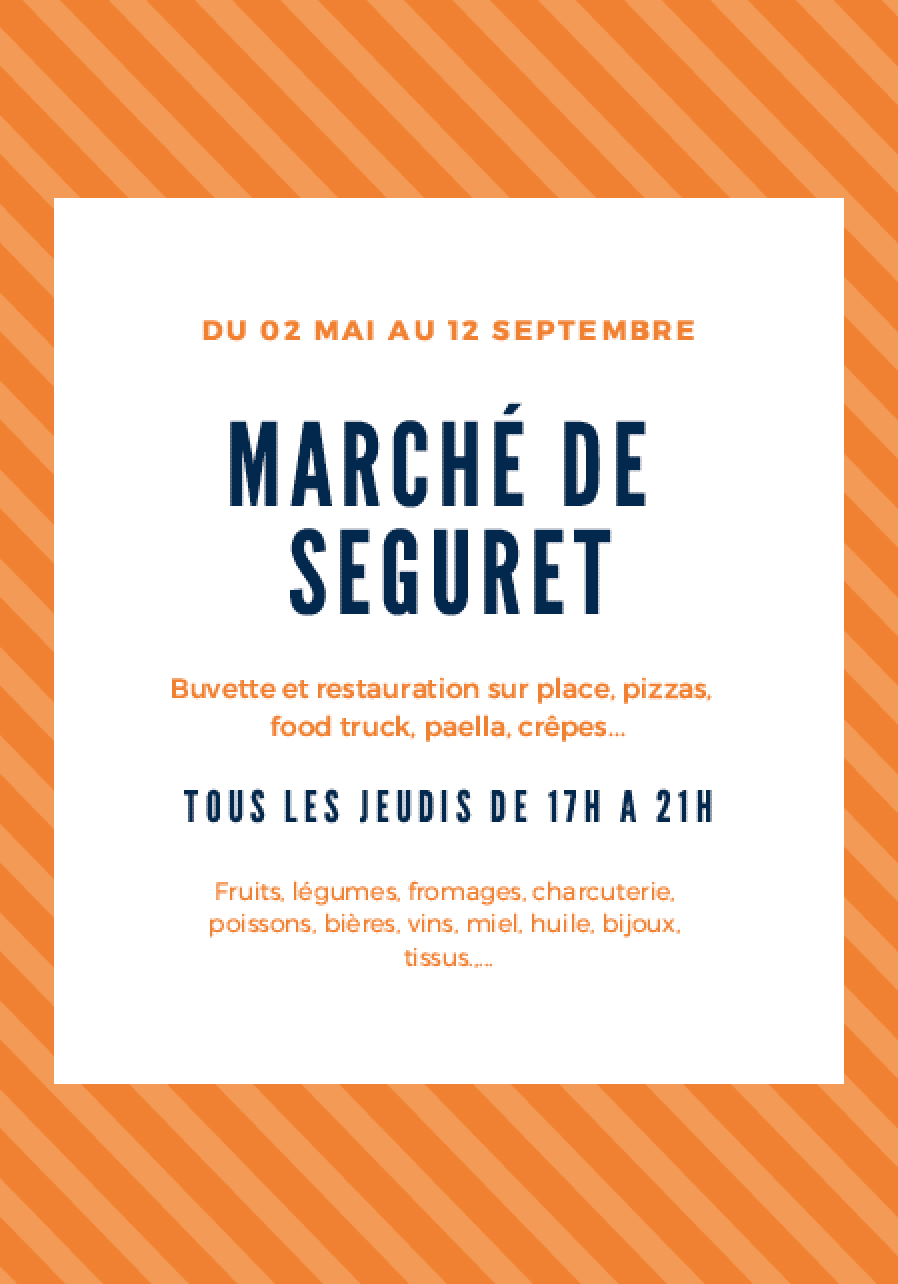 affiche marché 
          estival à Séguret en Provence