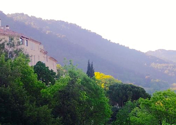 Le balcon de Séguret, vue de la maison au sud